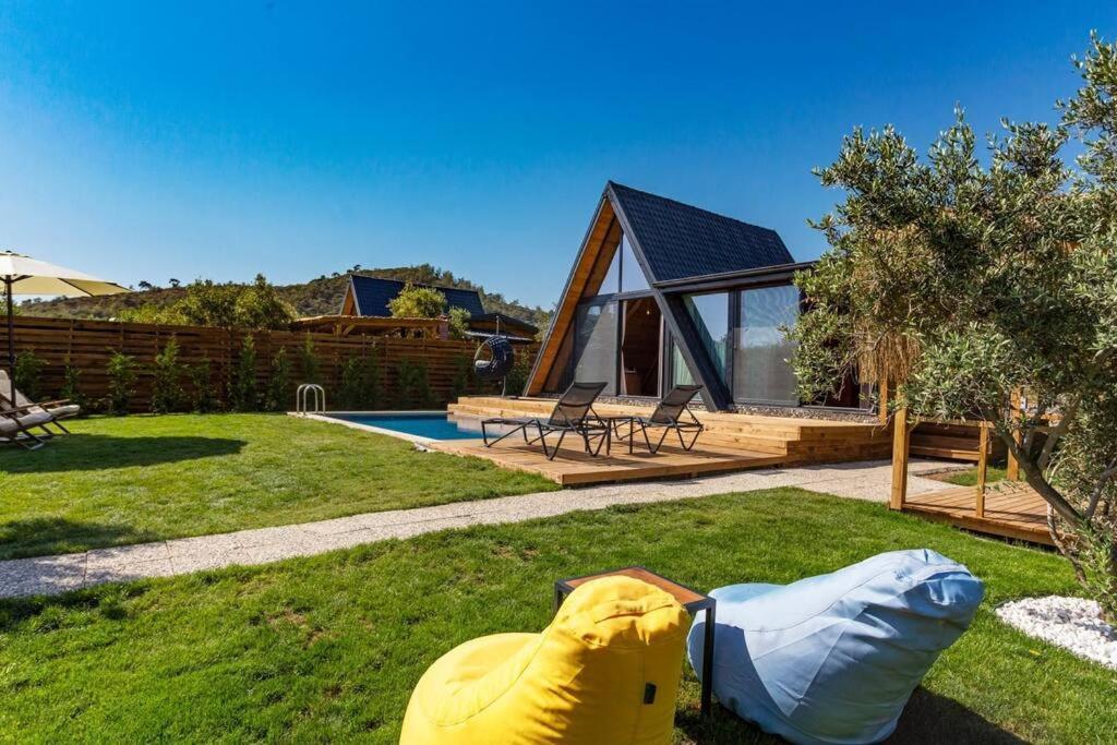 Villa Zeytin Havuzlu Jakuzili Fethiye Bagian luar foto